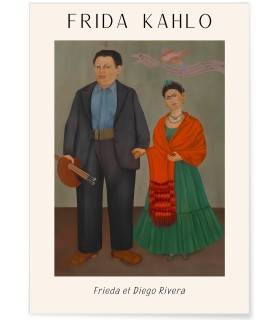 Affiche Frida Kahlo « Diego and Frida »