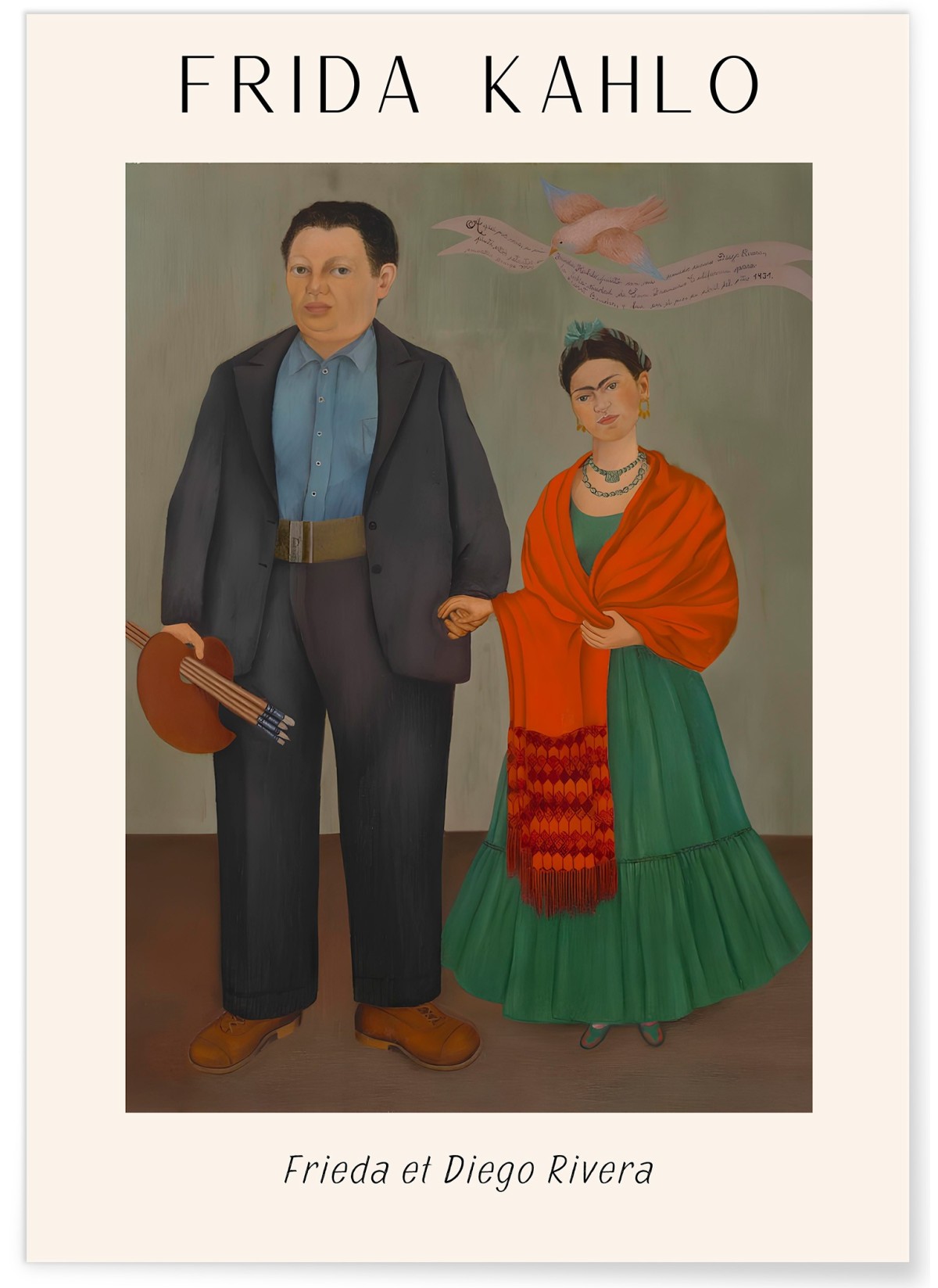 Affiche Frida Kahlo « Diego and Frida »
