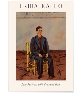 Affiche Frida Kahlo « Self-Portrait with Cropped Hair »