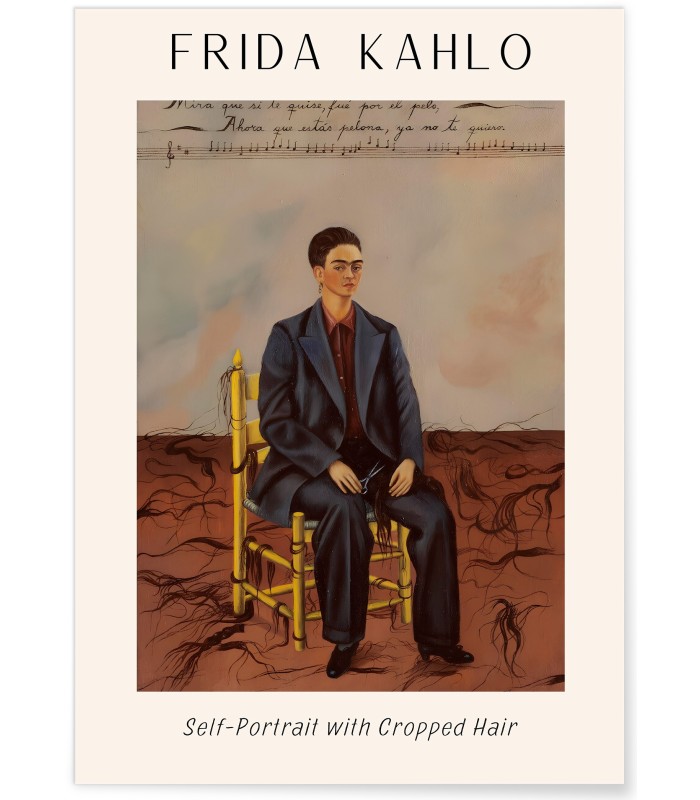 Affiche Frida Kahlo « Self-Portrait with Cropped Hair »