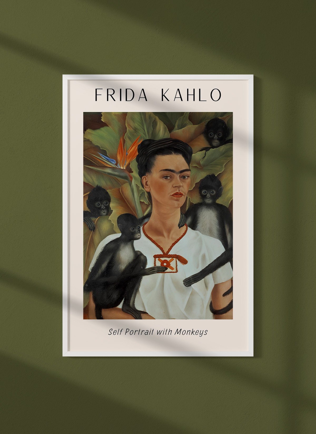 Affiche Frida Kahlo « Self Portrait with Monkeys »