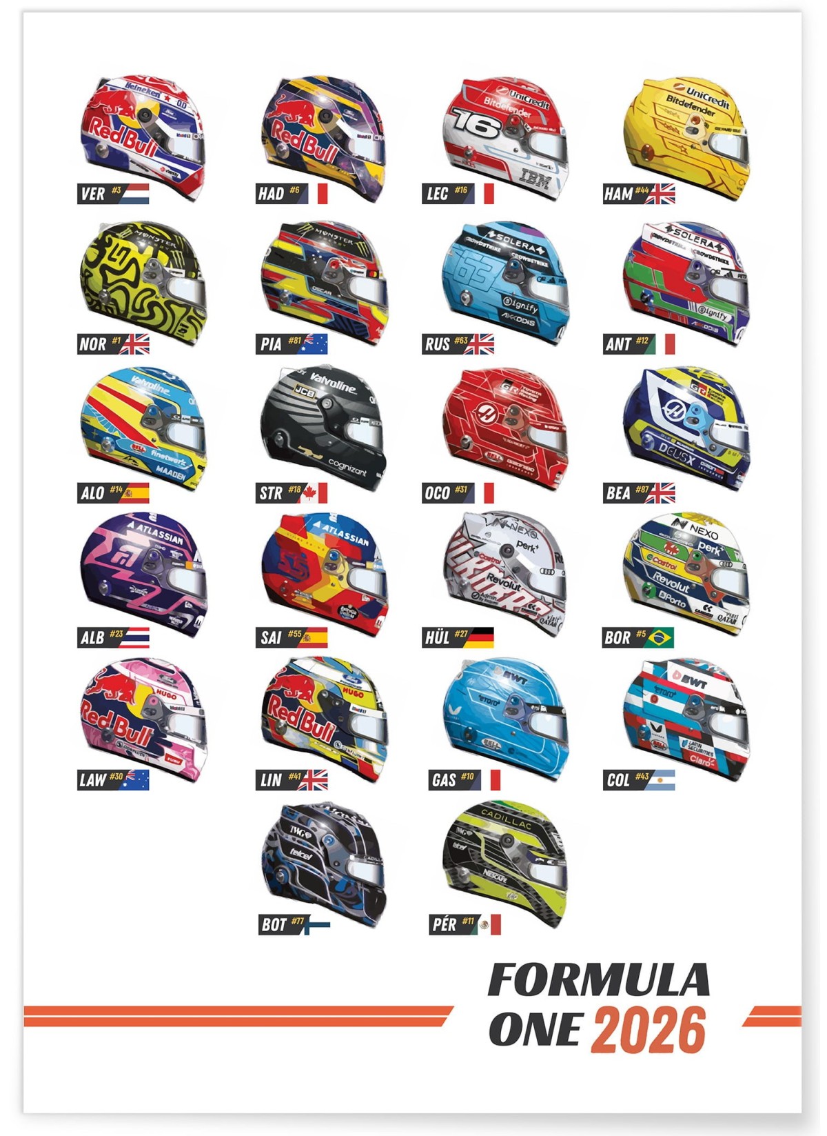 Affiche Championnat Formule 1 2026