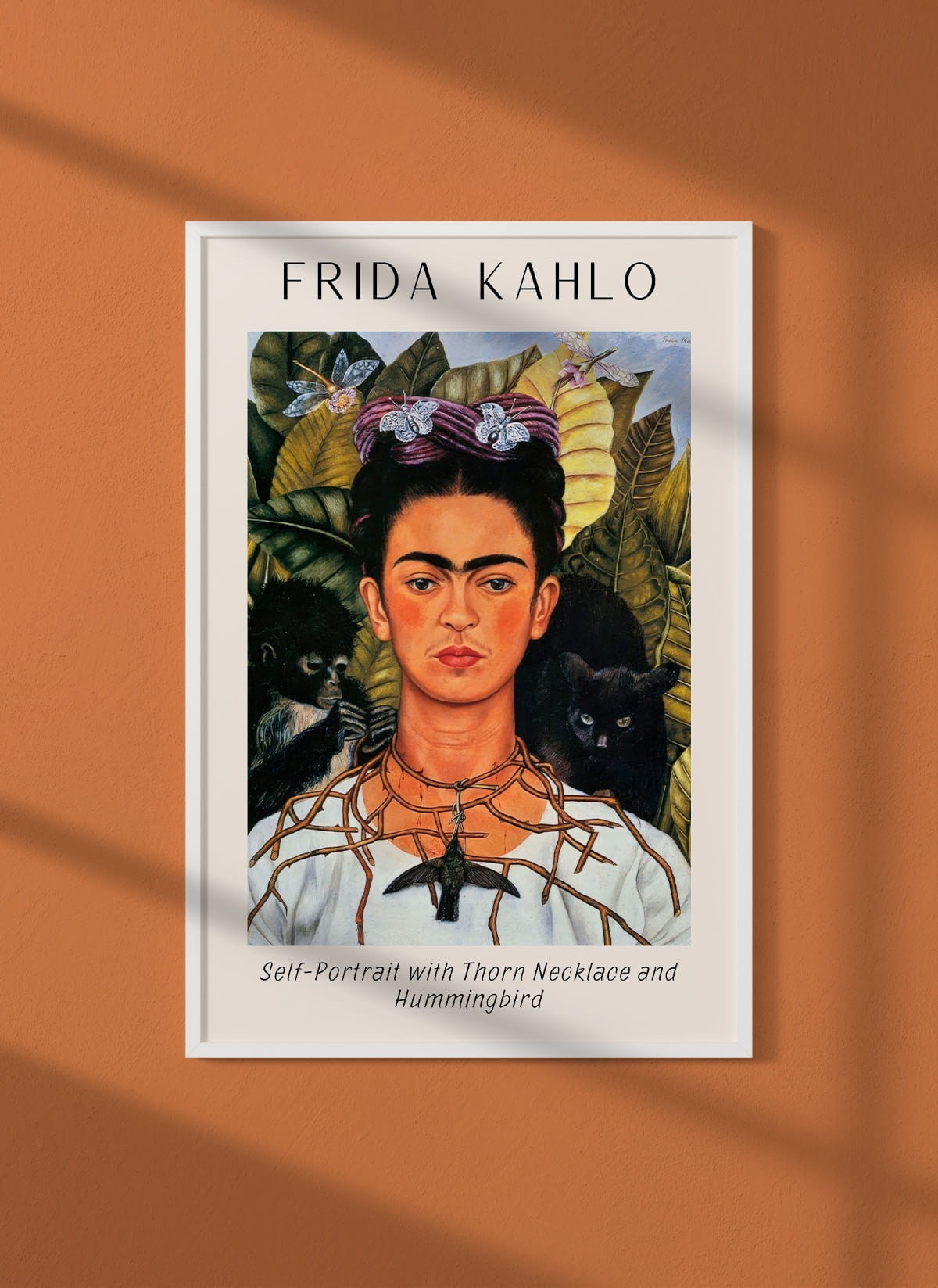 Affiche Frida Kahlo « Self-Portrait with Thorn Necklace and Hummingbird »