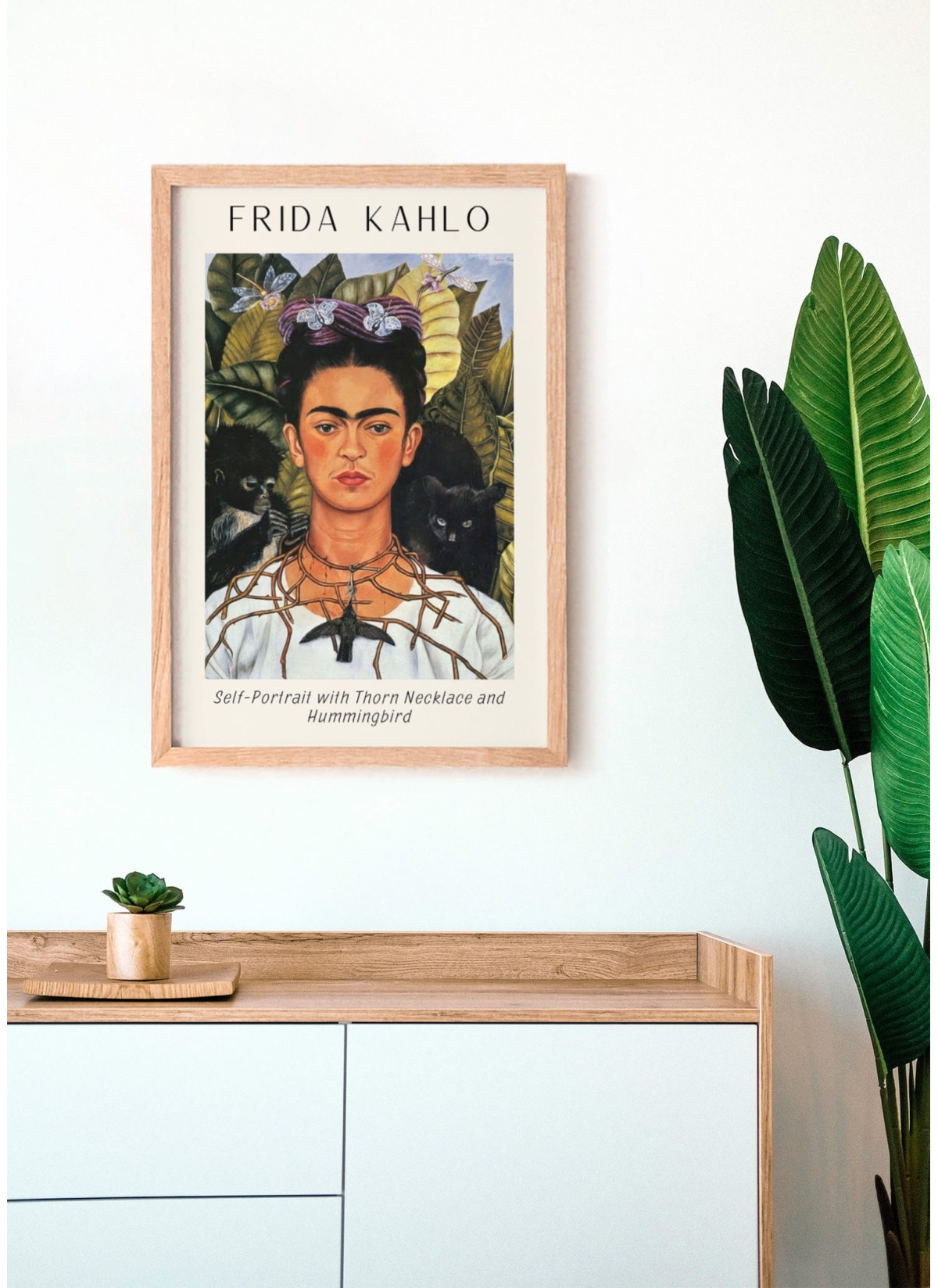 Affiche Frida Kahlo « Self-Portrait with Thorn Necklace and Hummingbird »