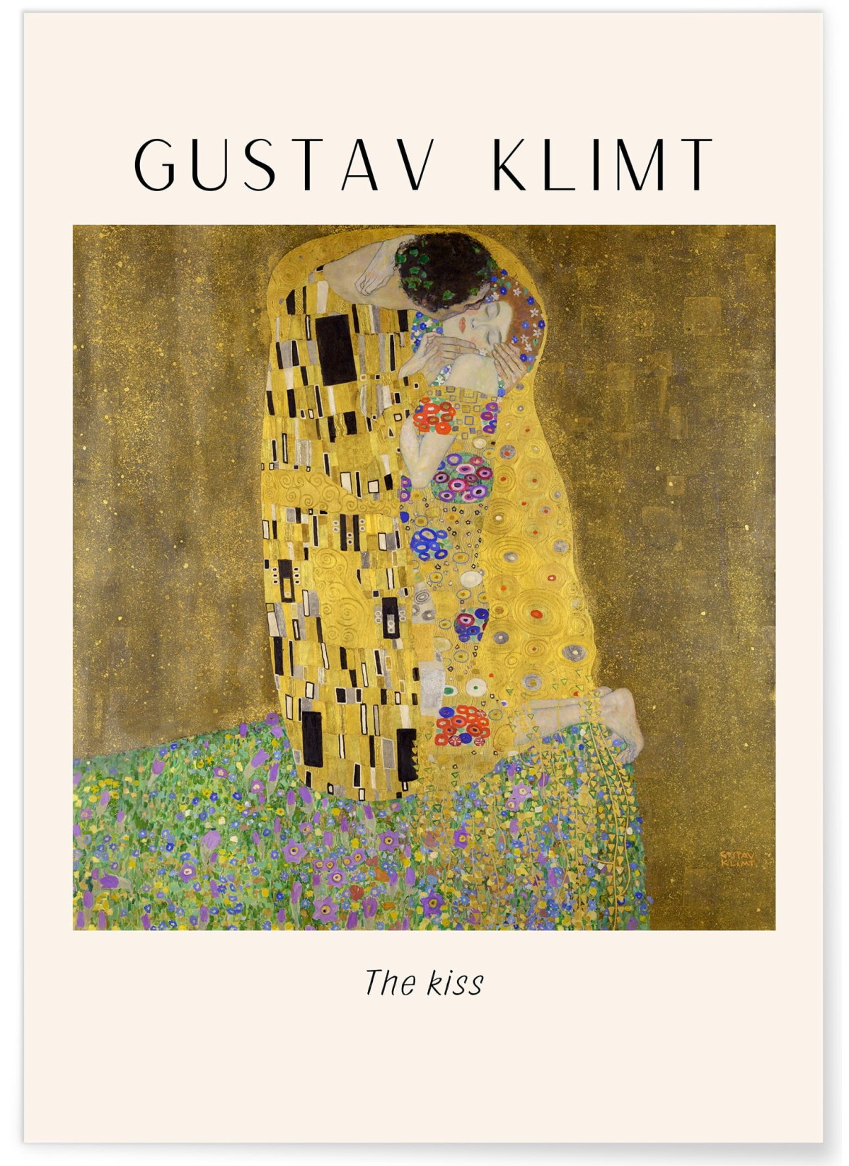 Affiche Gustav Klimt « The kiss »