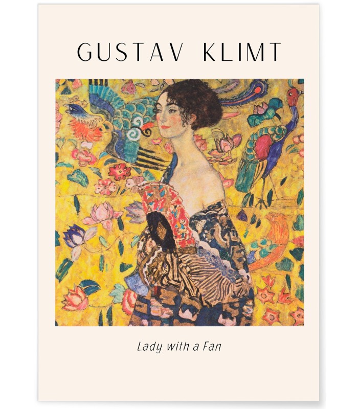 Affiche Gustav Klimt « Lady with a fan »