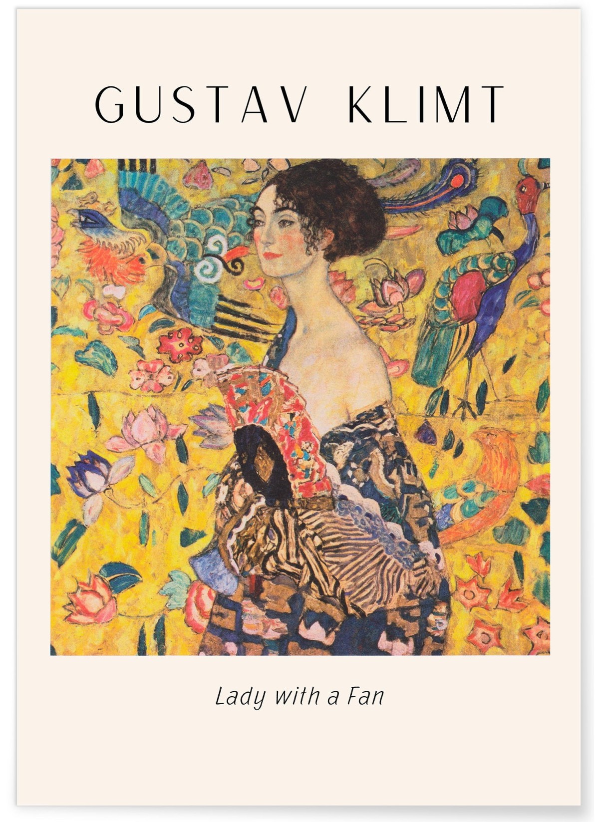 Affiche Gustav Klimt « Lady with a fan »