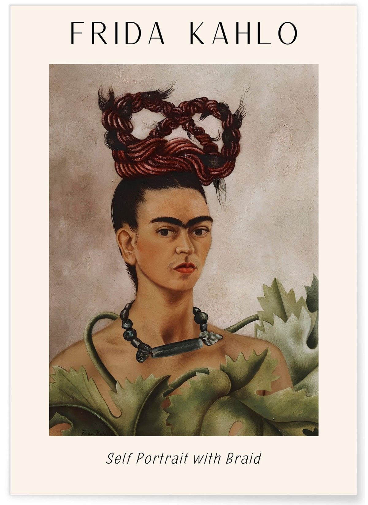 Affiche Frida Kahlo « Self Portrait with Braid »