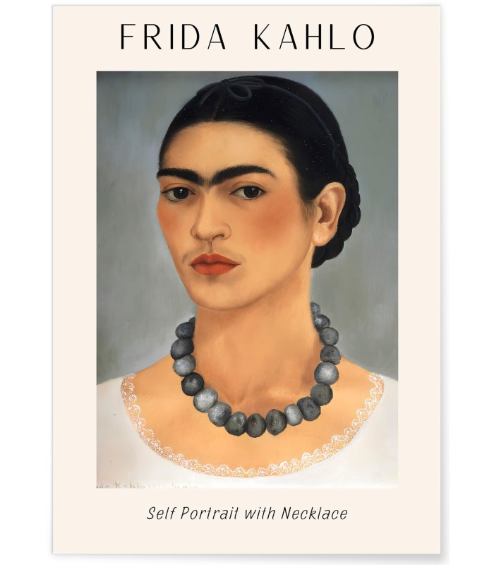 Affiche Frida Kahlo « Self Portrait with Necklace »