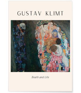 Affiche Gustav Klimt « Death and Life »