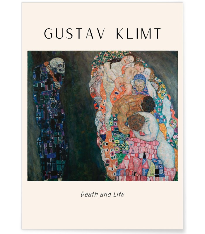 Affiche Gustav Klimt « Death and Life »