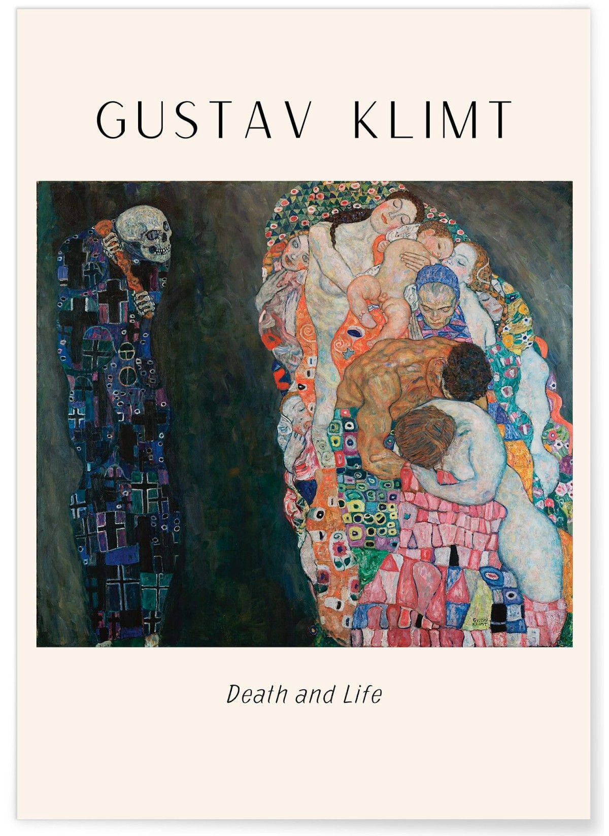 Affiche Gustav Klimt « Death and Life »