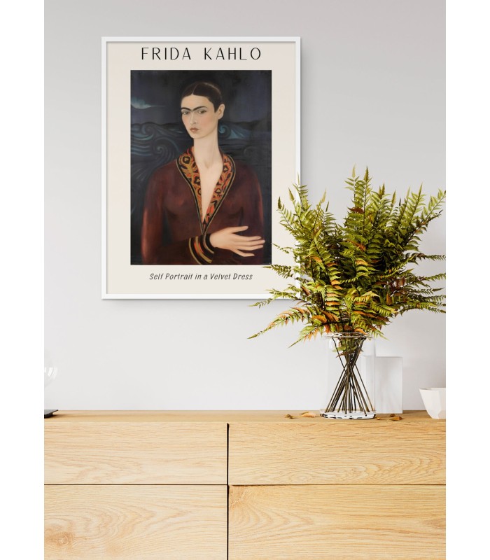 Affiche Frida Kahlo « Self Portrait in a Velvet Dress »