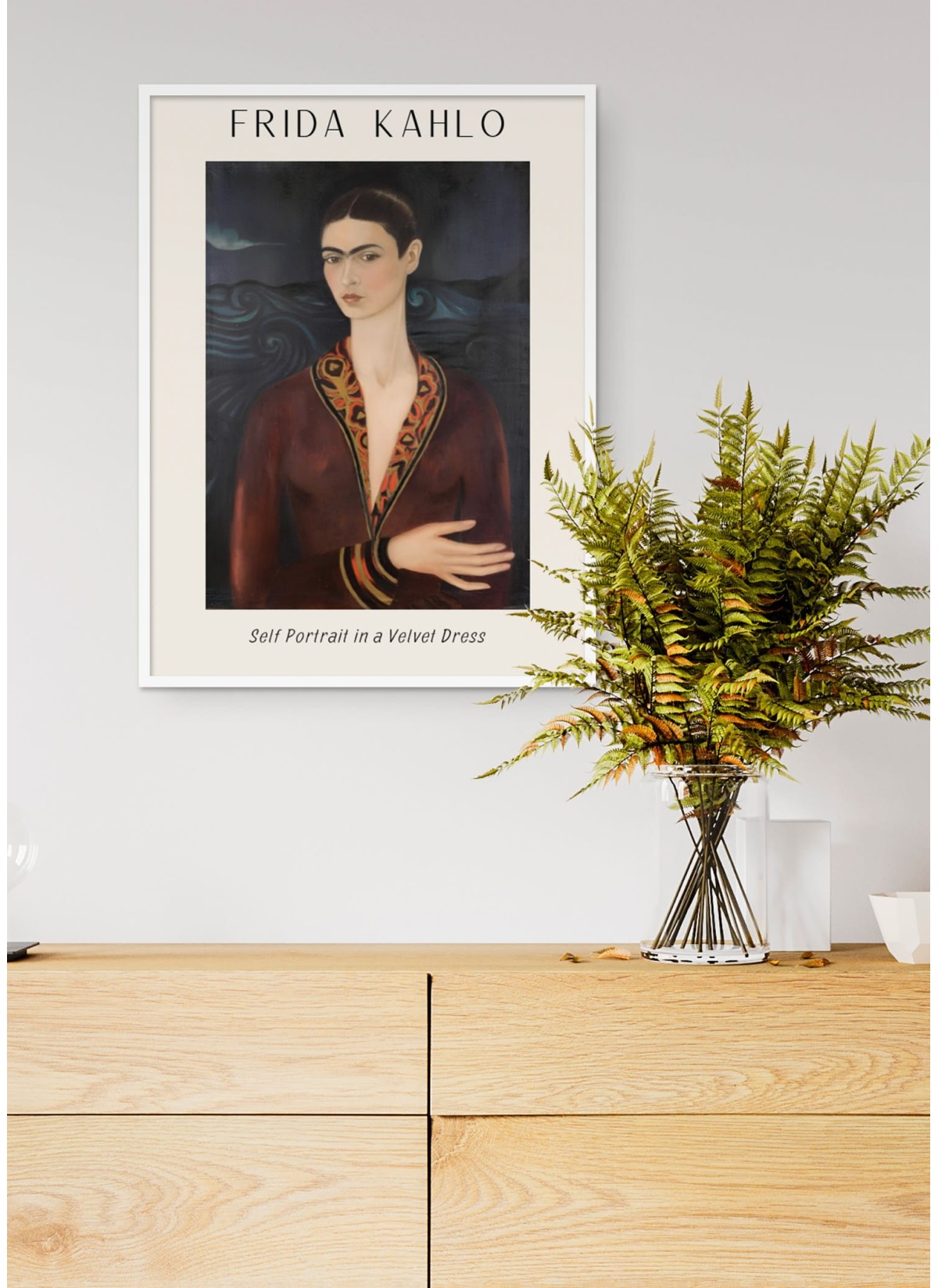 Affiche Frida Kahlo « Self Portrait in a Velvet Dress »