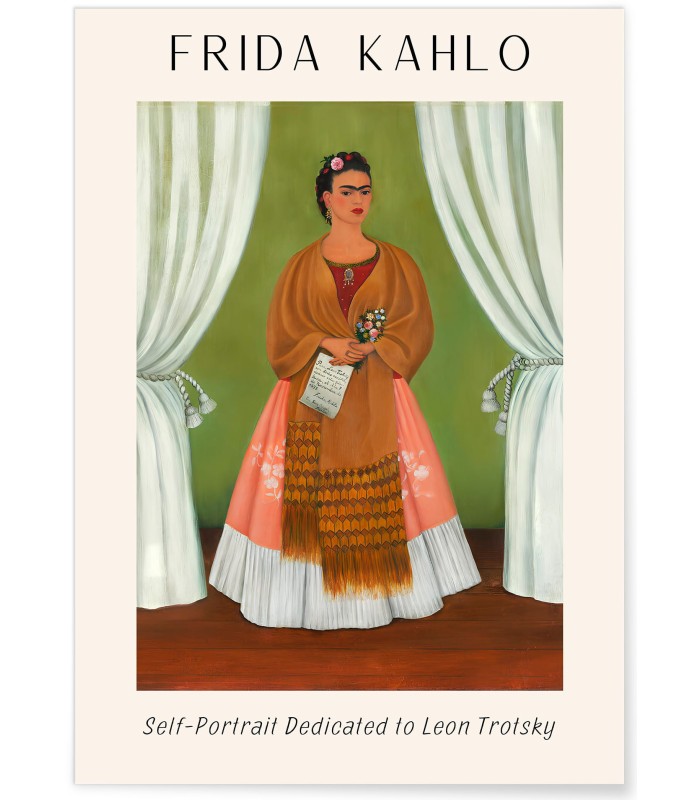 Affiche Frida Kahlo « Self-Portrait Dedicated to Leon Trotsky »