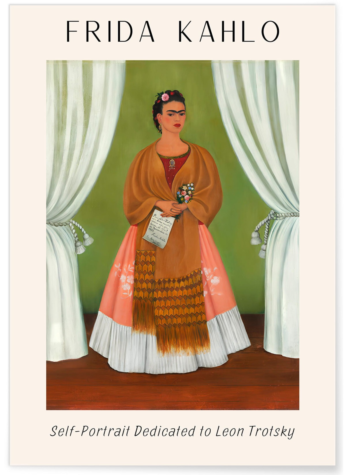 Affiche Frida Kahlo « Self-Portrait Dedicated to Leon Trotsky »