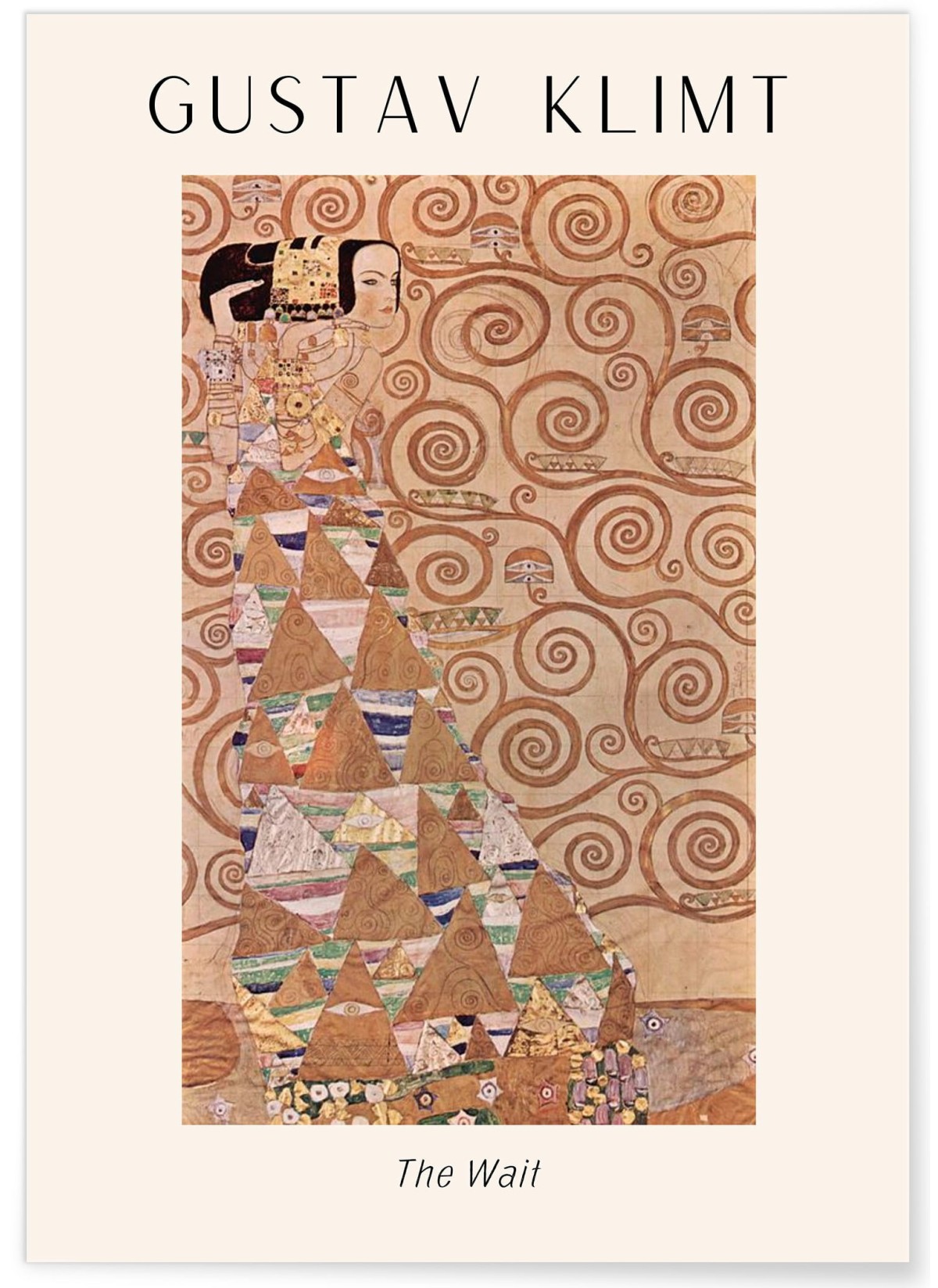 Affiche Gustav Klimt « The Wait »
