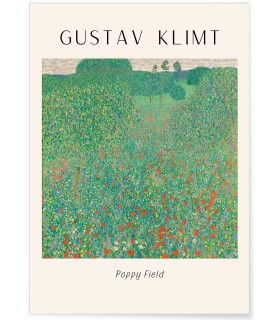 Affiche Gustav Klimt « Poppy Field »