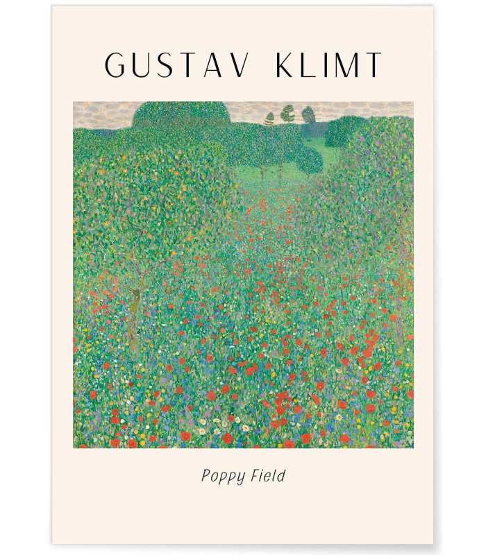 Affiche Gustav Klimt « Poppy Field »