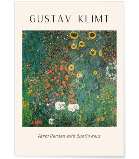 Affiche Gustav Klimt « Farm Garden with Sunflowers »