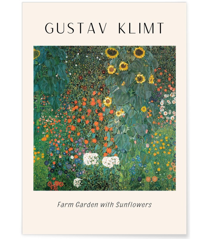 Affiche Gustav Klimt « Farm Garden with Sunflowers »