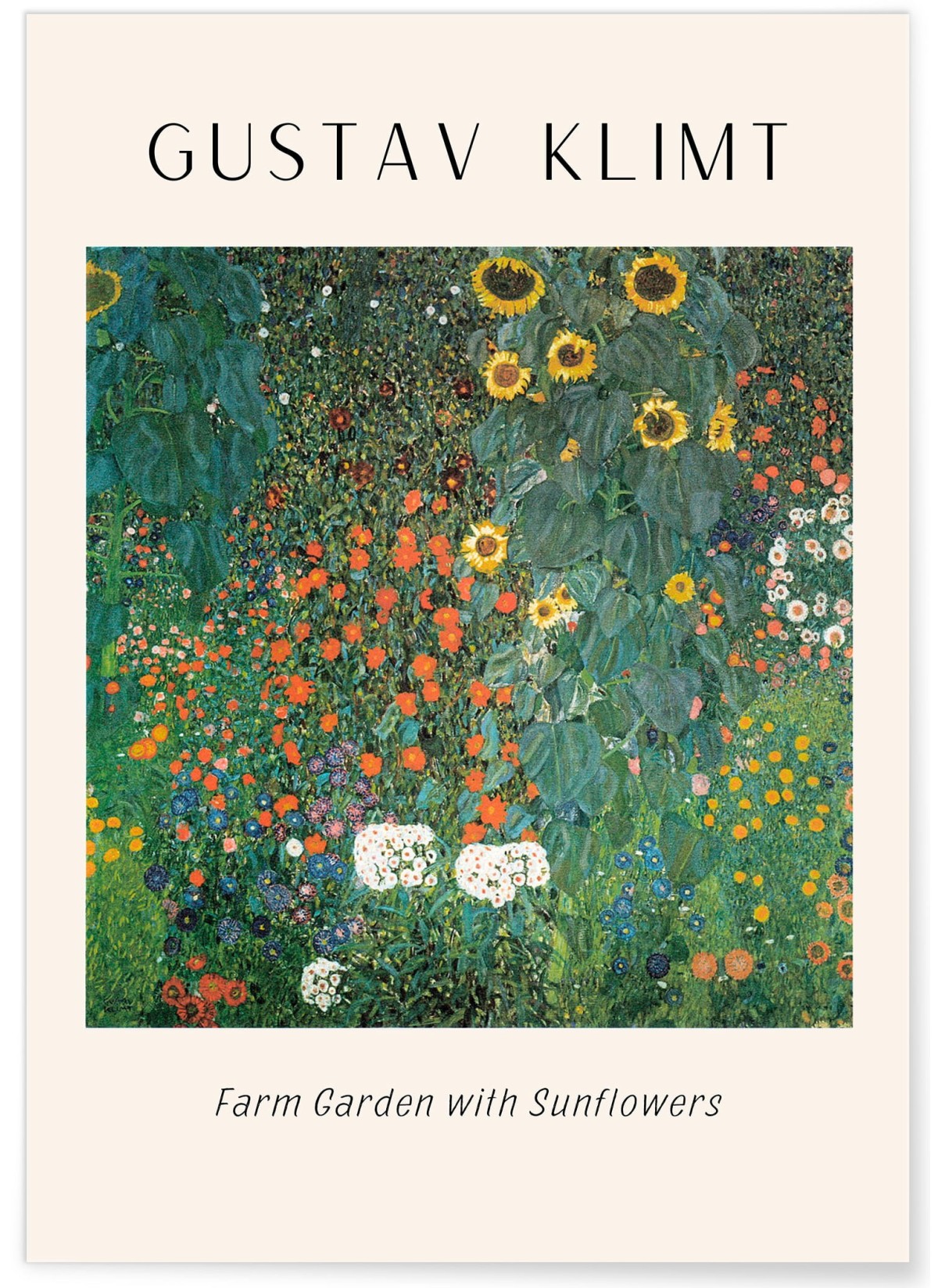Affiche Gustav Klimt « Farm Garden with Sunflowers »