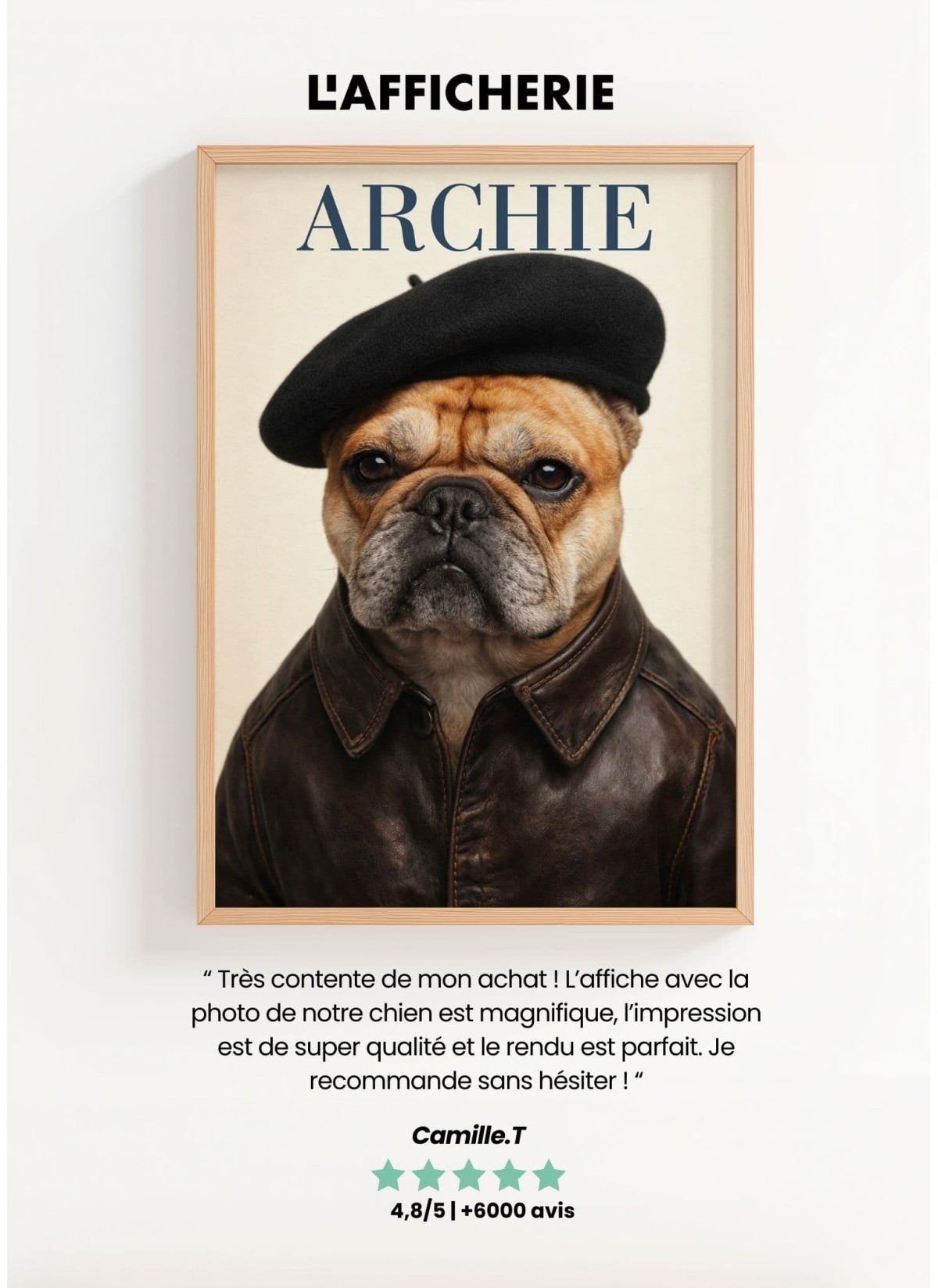 Affiche animaux style magazine de mode (mâle)