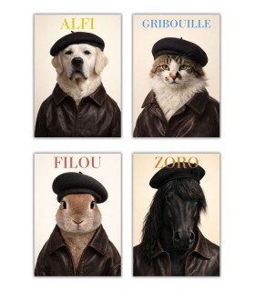 Affiche animaux style magazine de mode (mâle)