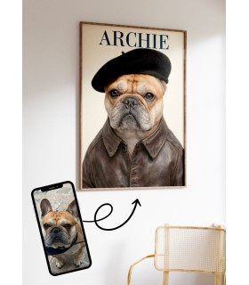 Affiche animaux style magazine de mode (mâle)