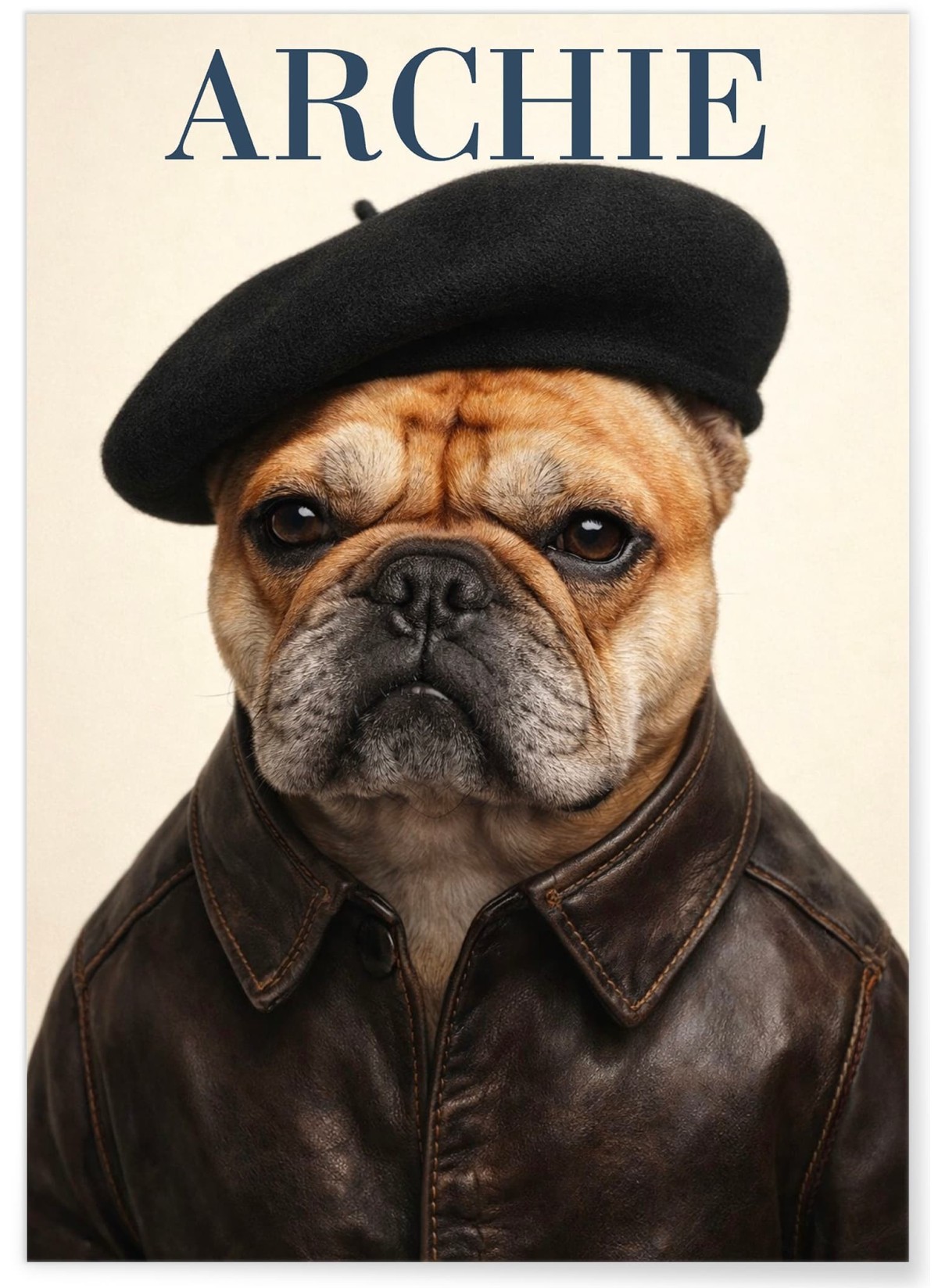 Affiche animaux style magazine de mode (mâle)