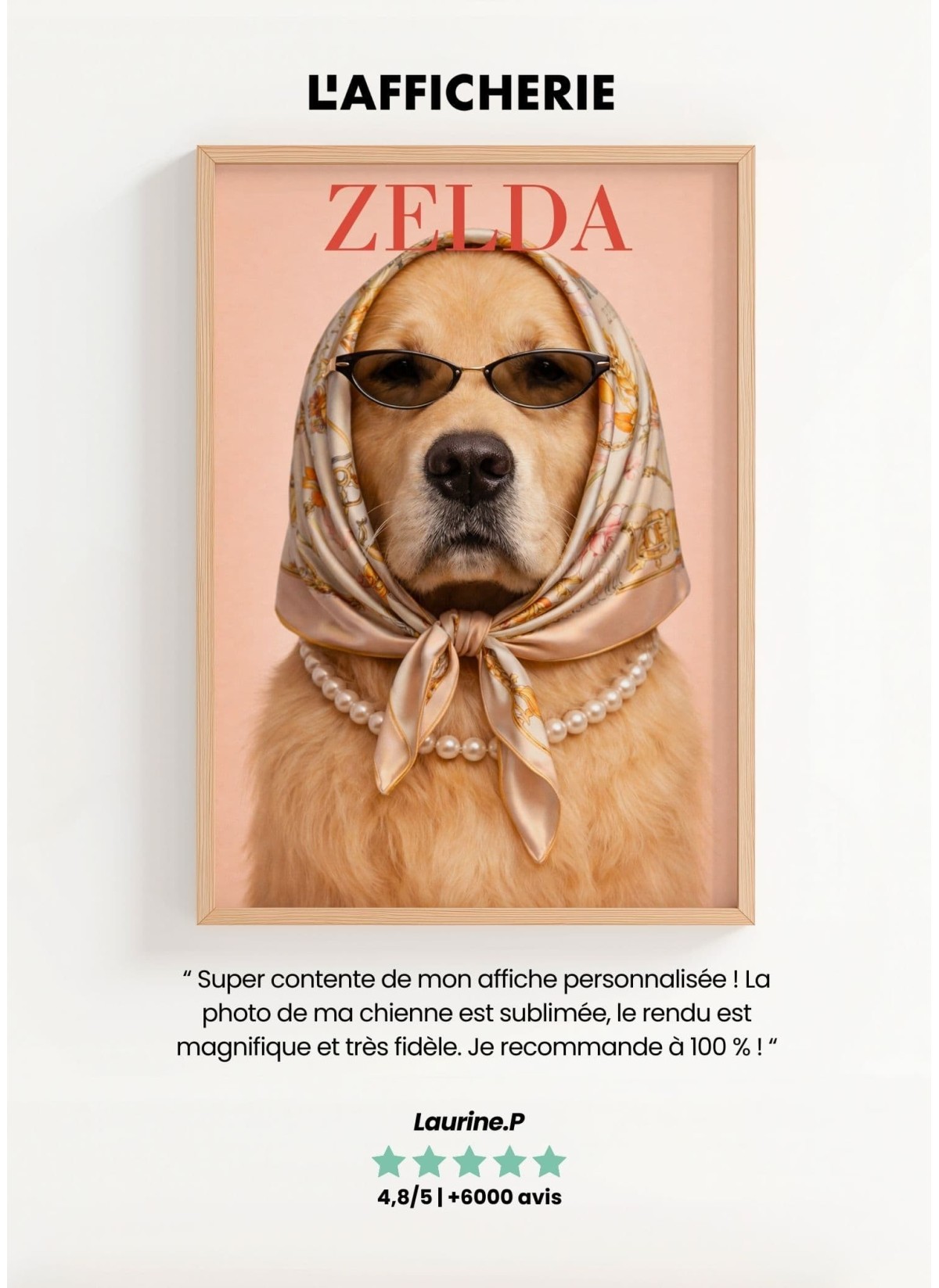 Affiche animaux style magazine de mode (femelle)