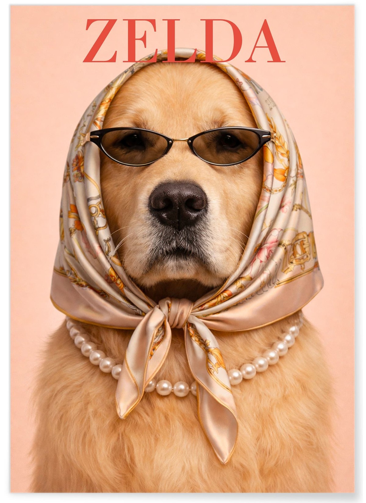 Affiche animaux style magazine de mode (femelle)