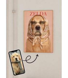 Affiche animaux style magazine de mode (femelle)