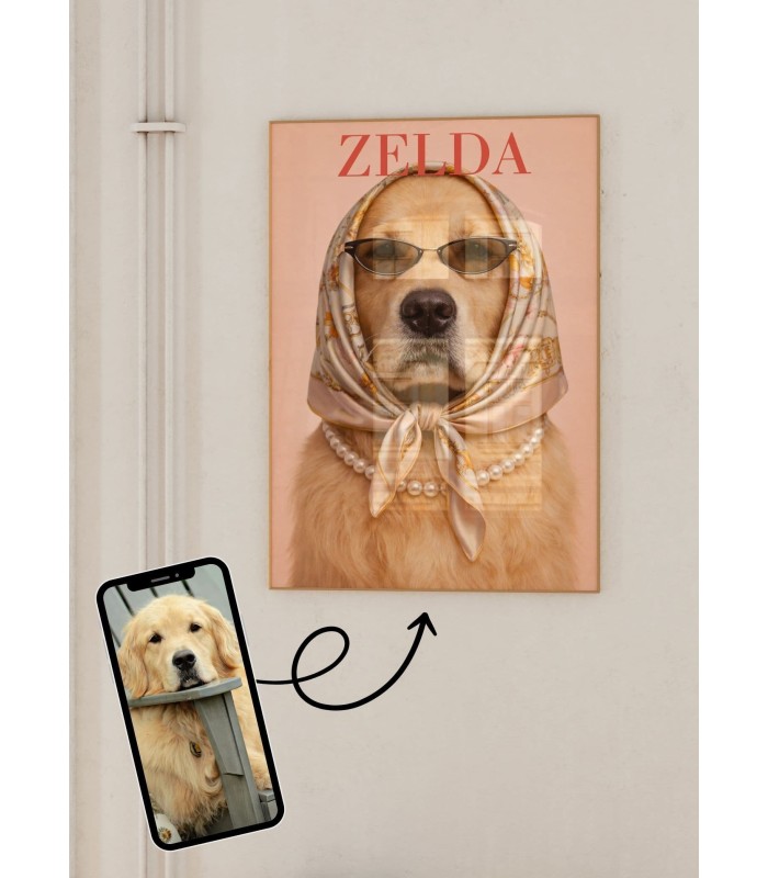 Affiche animaux style magazine de mode (femelle)