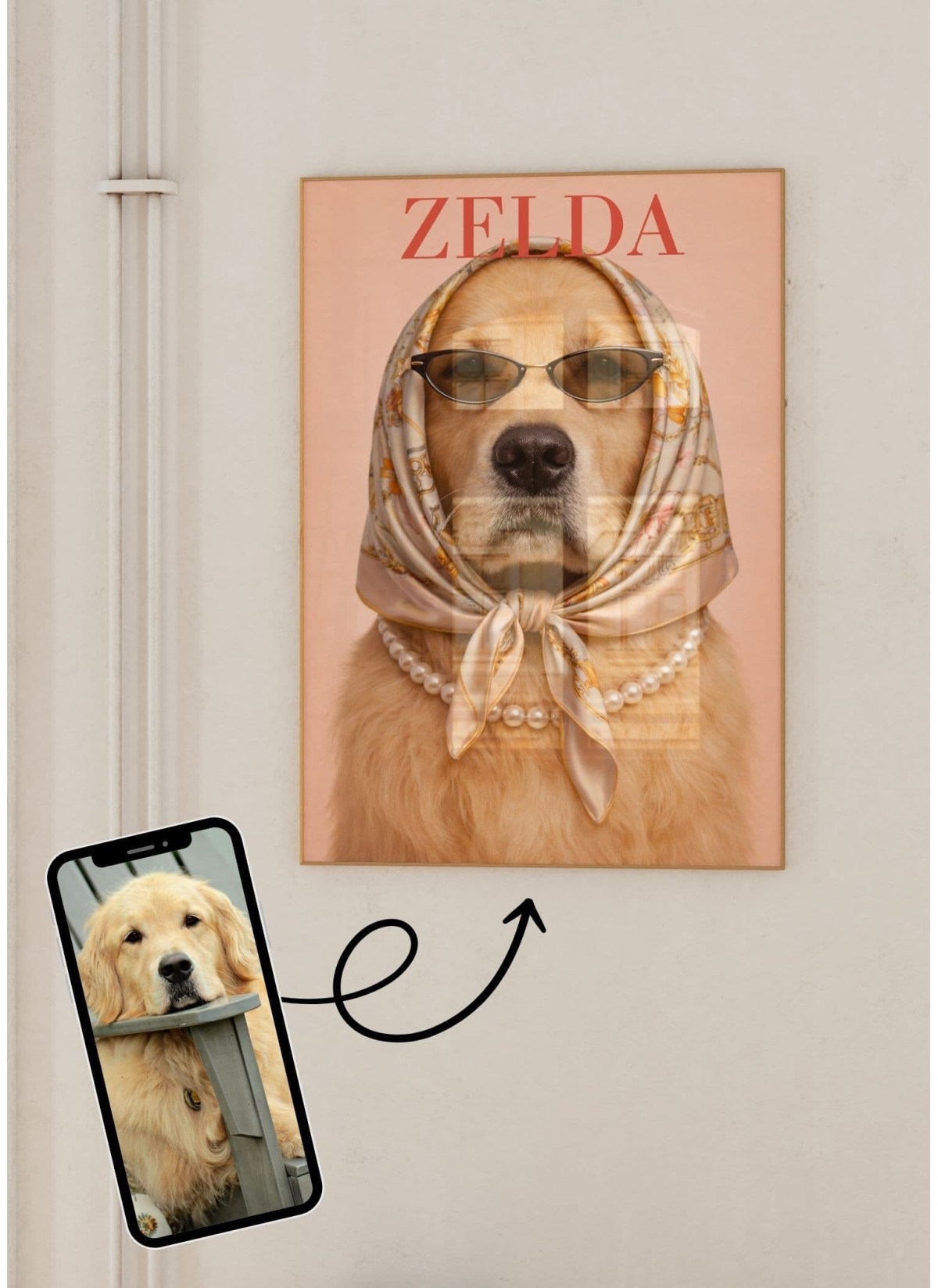 Affiche animaux style magazine de mode (femelle)