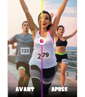 Affiche Running - Style Film d'Animation 3D Personnalisée