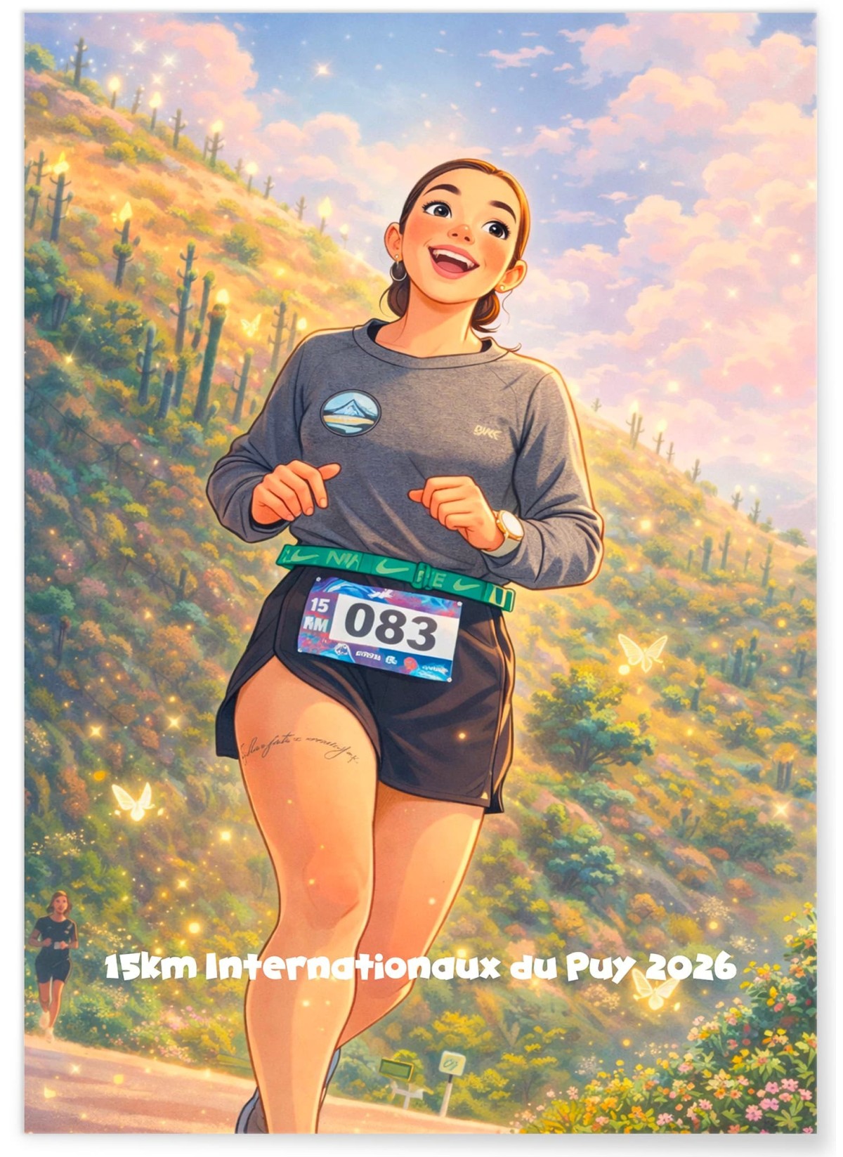Affiche Running - Style Film d'Animation Personnalisée 2
