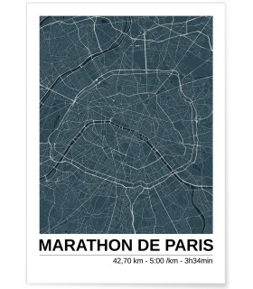 Affiche Running - Carte personnalisée
