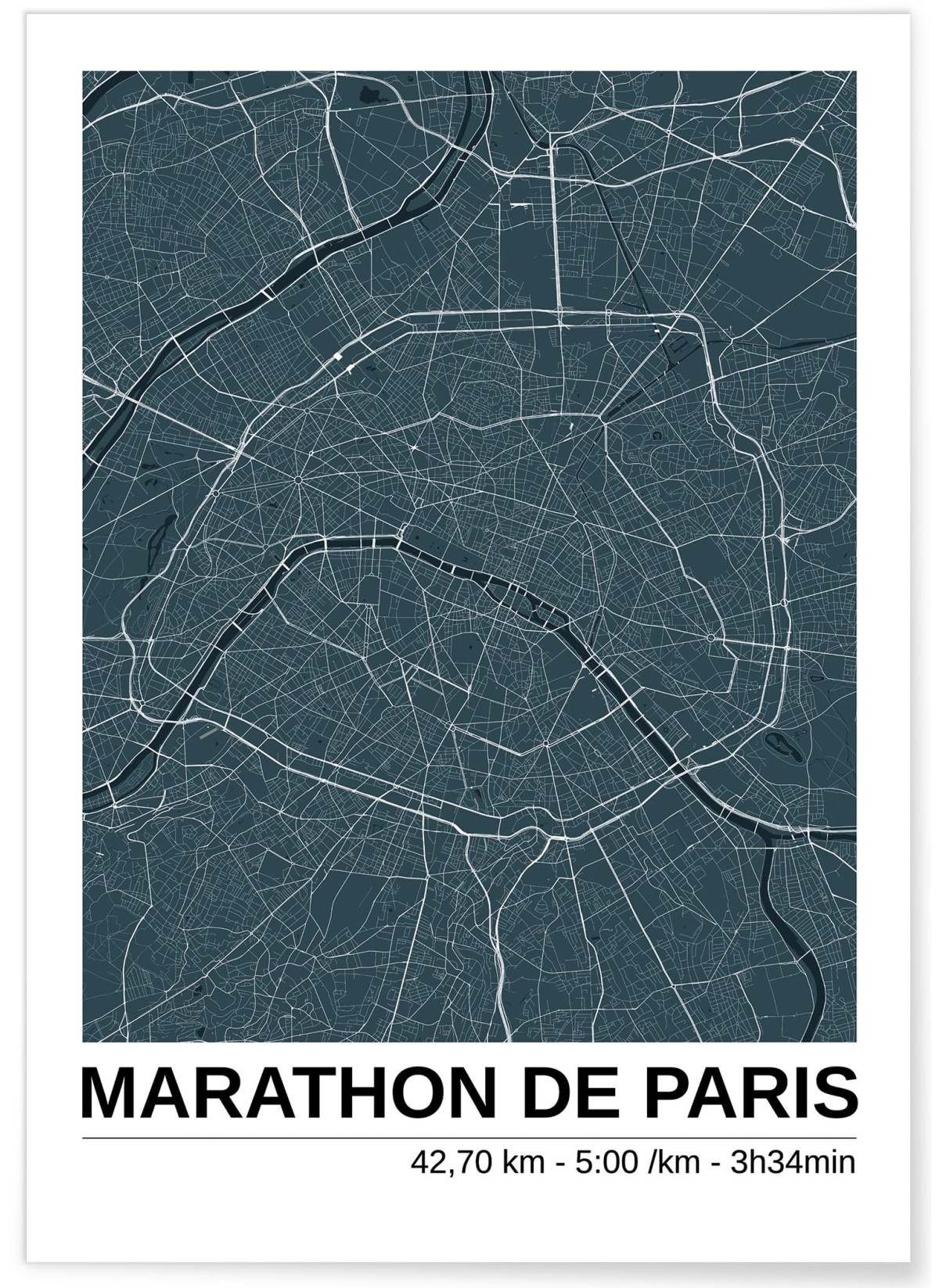 Affiche Running - Carte personnalisée