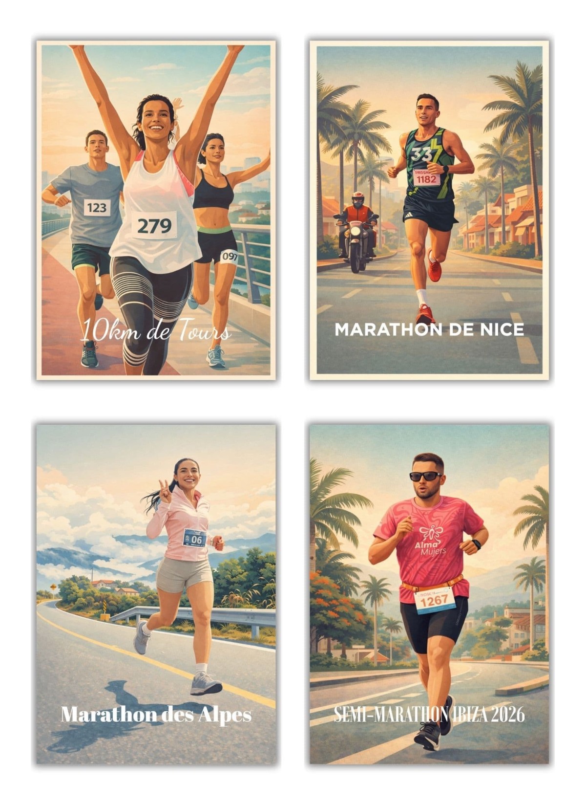 Affiche Running - Style Vintage Personnalisée