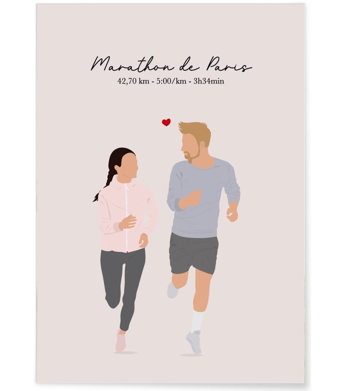 Affiche running en couple
