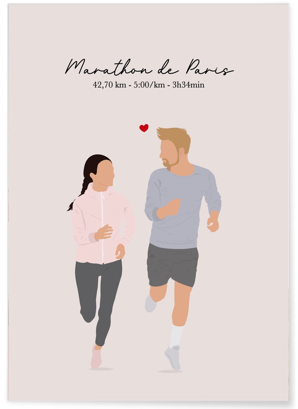 Affiche running en couple