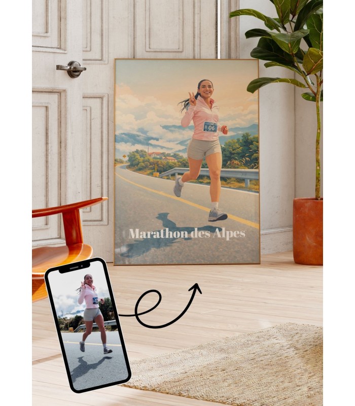 Affiche Running - Style Vintage Personnalisée