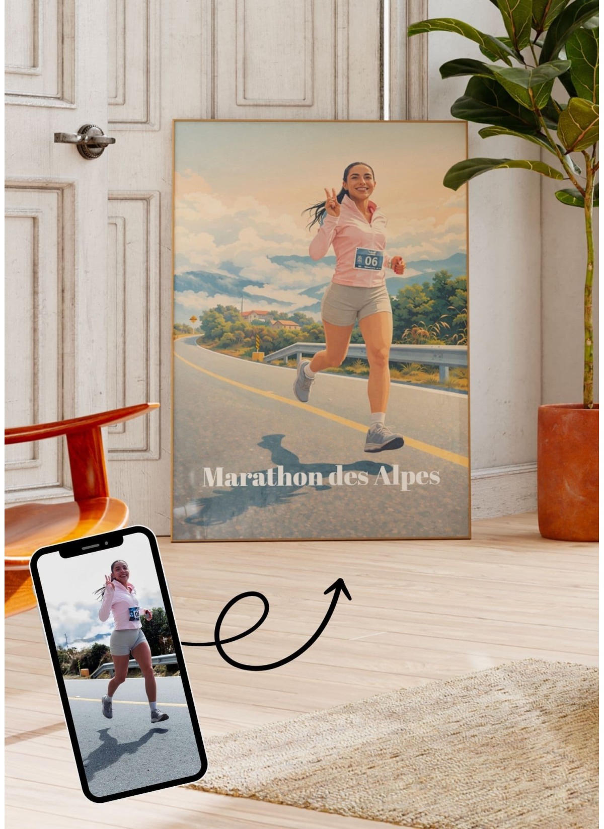 Affiche Running - Style Vintage Personnalisée