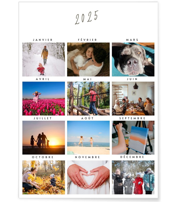 Affiche mon année 2025 à personnaliser