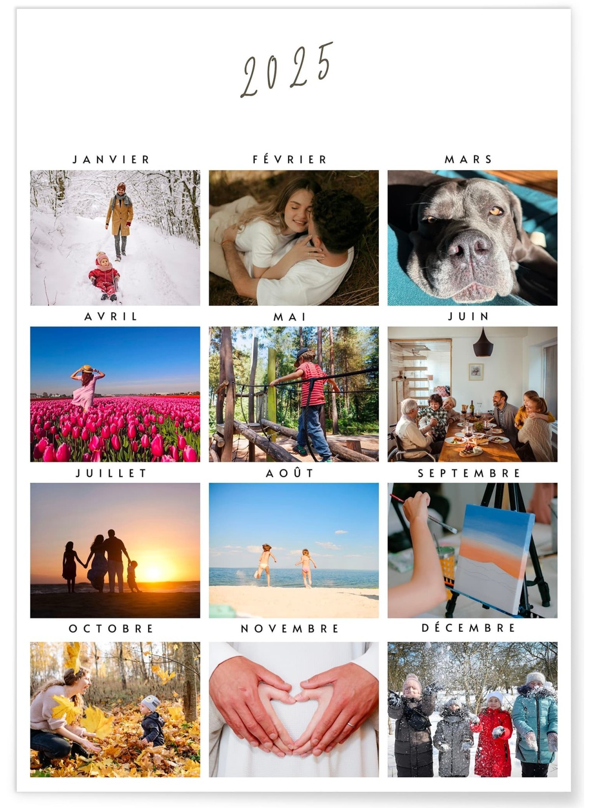 Affiche mon année 2025 à personnaliser