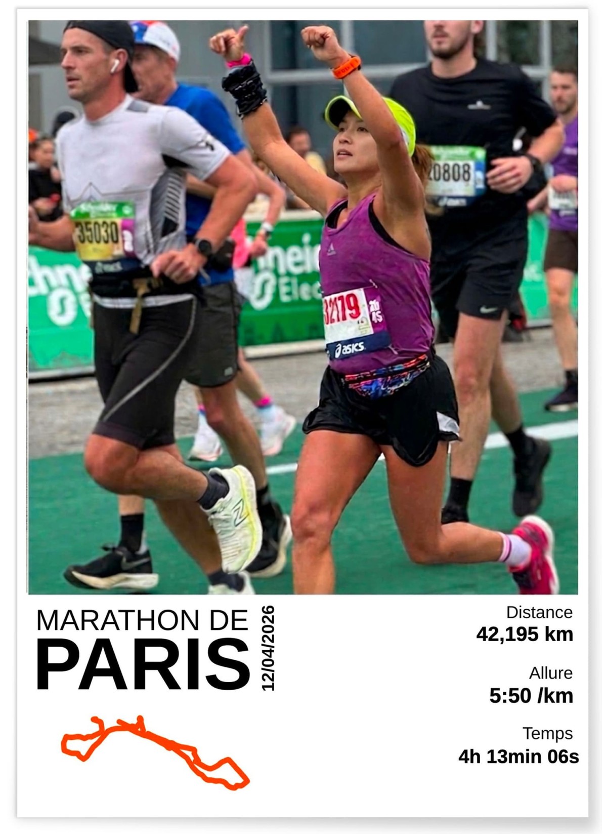 Affiche Marathon de Paris à personnaliser | L’AFFICHERIE