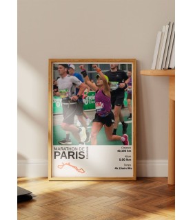 Affiche personnalisée Marathon de Paris