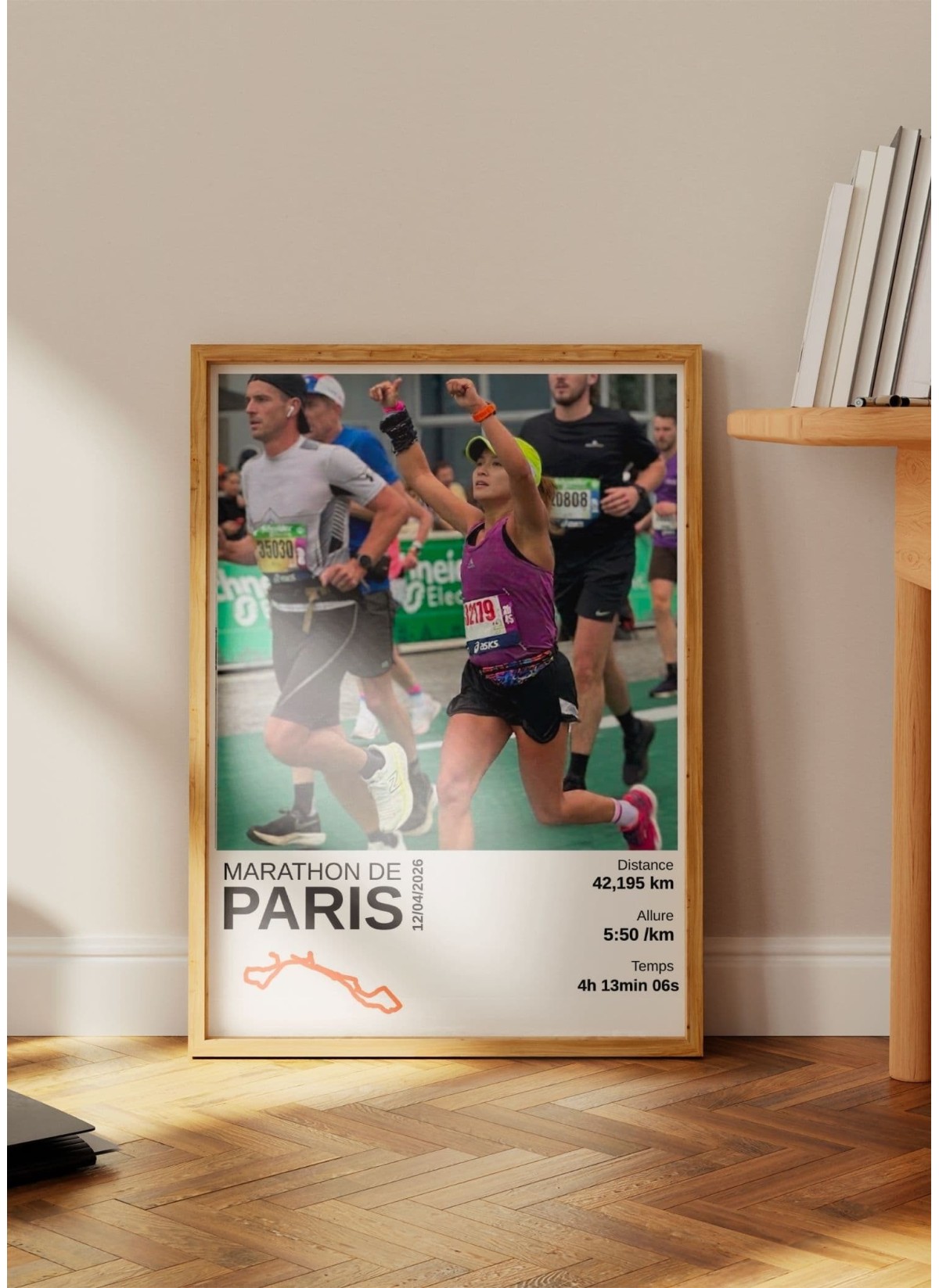 Affiche Marathon de Paris à personnaliser | L’AFFICHERIE