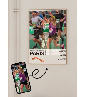 Affiche personnalisée Marathon de Paris